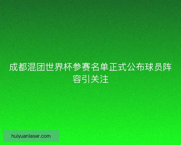 成都混团世界杯参赛名单正式公布球员阵容引关注